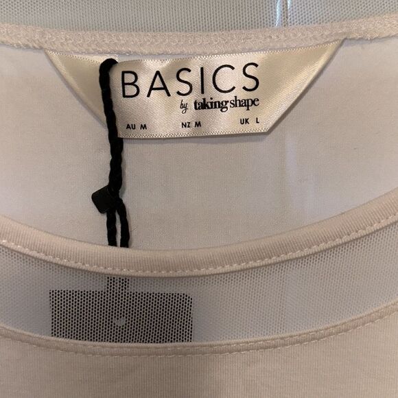 Basics by Taking Shape 1X White Mesh Oversized Comfy Sleeveless Tank Top - Picture 5 of 11